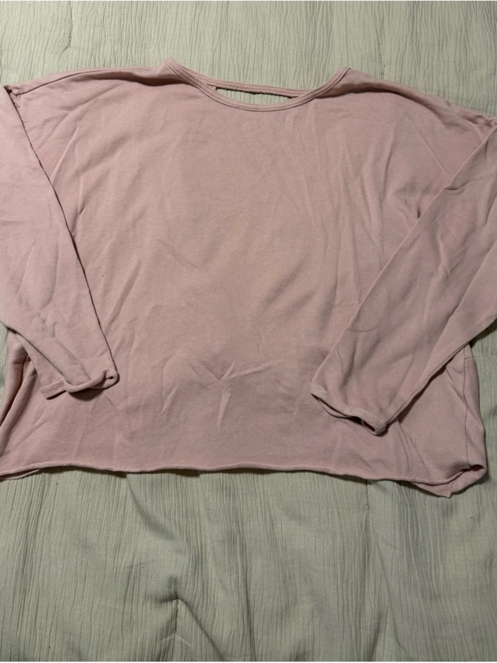 Maurices Light Pink Women's Long Sleeve Boatneck Top